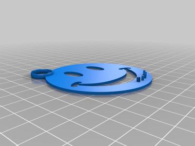 Smiley face- preppy keychain