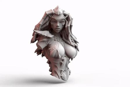 The Hive Queen - Barbaric Bust - Space Bug PinUp with PreSupport Option