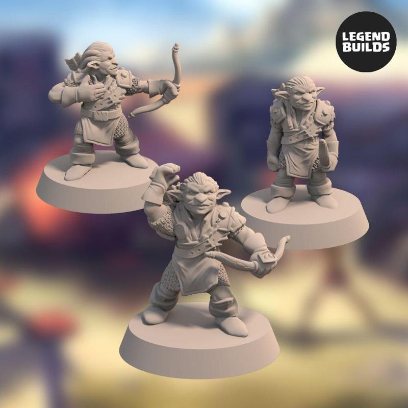 Nikta Archers (3 miniatures) - 3D printable miniature - STL file