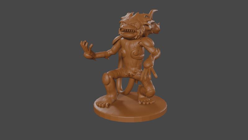 Pokemon inspired, Infernape Tabletop miniature