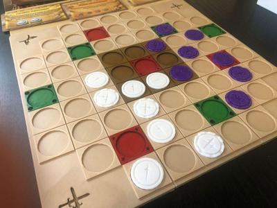 Tash-Kalar Deluxe board and token upgrades with storage insert (All expansions)