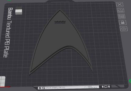 STARFLEET BADGE LIGHT BOX BACK