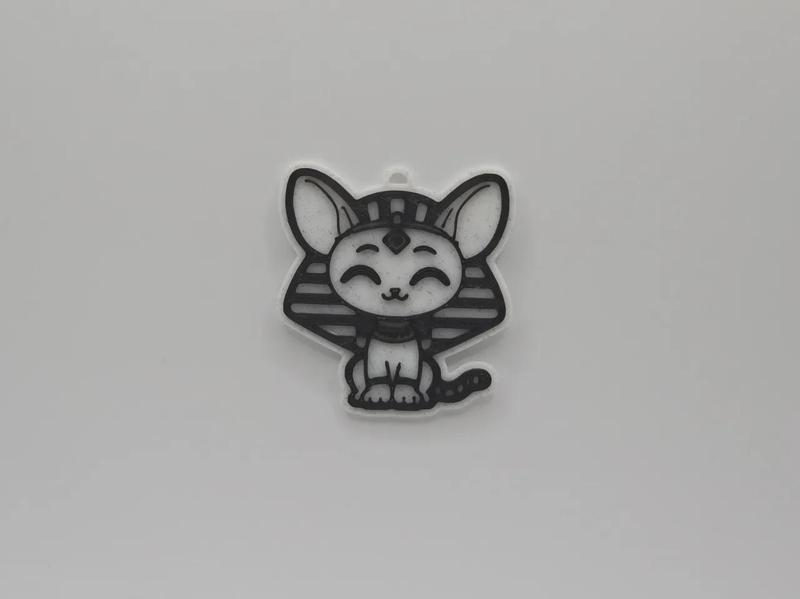 Cute Pharaoh Cat Keychain   