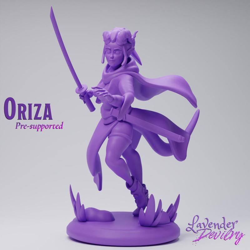 Oriza, Katana-wielding Tiefling Bard