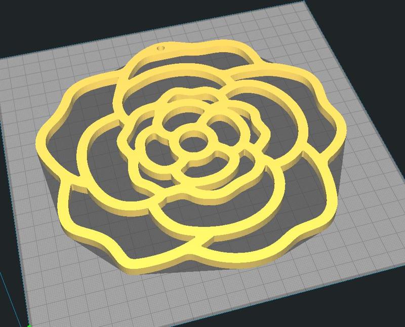 FLOWER NECKLACE PENDANT ORNAMENT ROSE CAMELIA COASTER