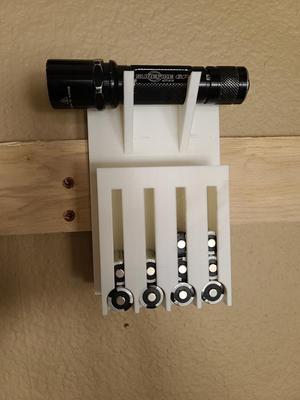 French Cleat - Surefire Flashlight and Battery Holder