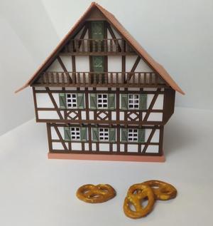 Half-timbered house in eastern France - HO Scale
