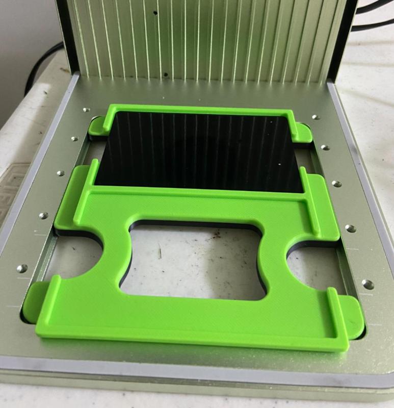 xTool F1 aluminum business card jig 2 at a time