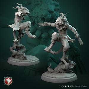 Tabaxi warrior 32mm pre-supported