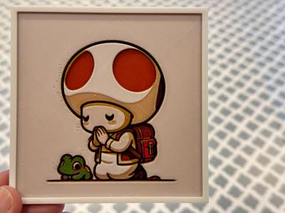 [Toad] Prayer Reminder Frame (4" x 4") / Coaster