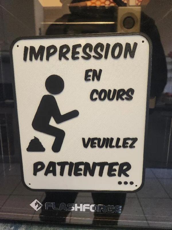 Wallart humoristique pour WC / Toilettes   