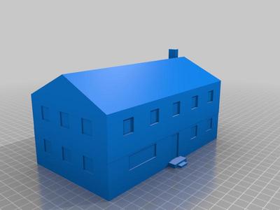 2 story house HO scale