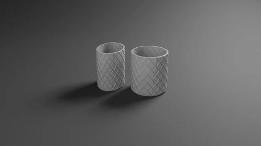 Pencilholder checkered design   