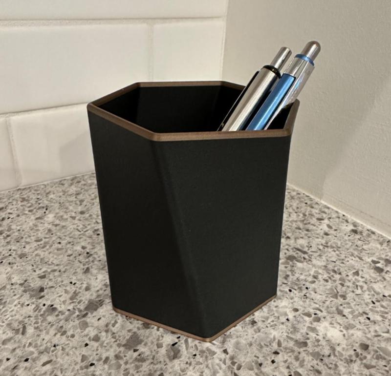 Twisted Hex Pen / Pencil Holder