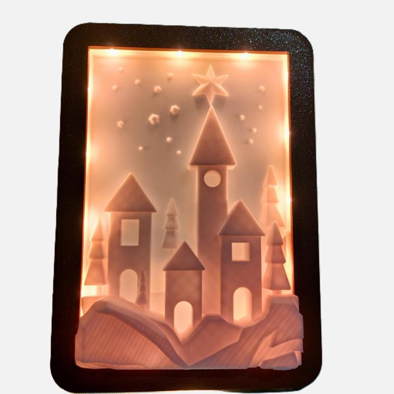 Christmas LED Lightbox - Enchanted Winter Scene