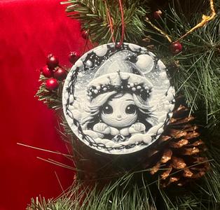 1.3 Hour Cute Christmas Elf Ornament 
