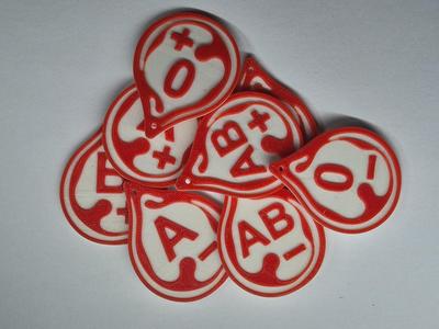 Blood Type Drop Keychain