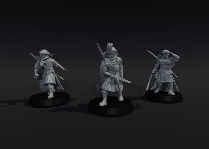 High Men Rangers with swords x3 (Presupported)