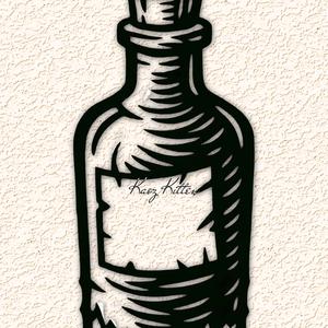 bottle beach wall art home decor