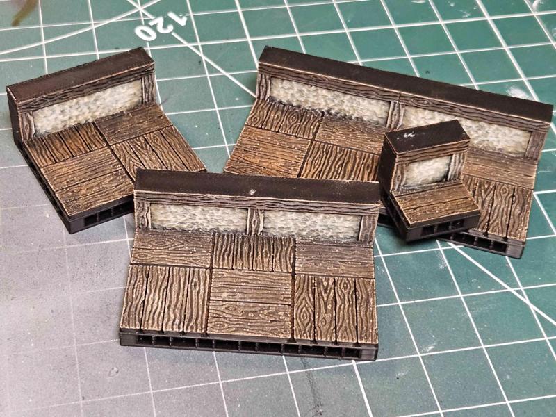 OpenForge Wooden Low Wall Tiles (Stucco) 