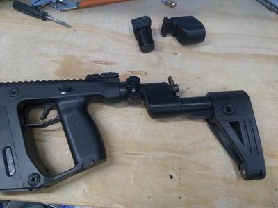 Folding Lowered Brace with short buffer tube