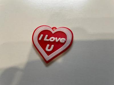 Simple Heart keychain for Valentine's Day   