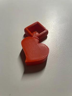 Key fob with rotating heart   