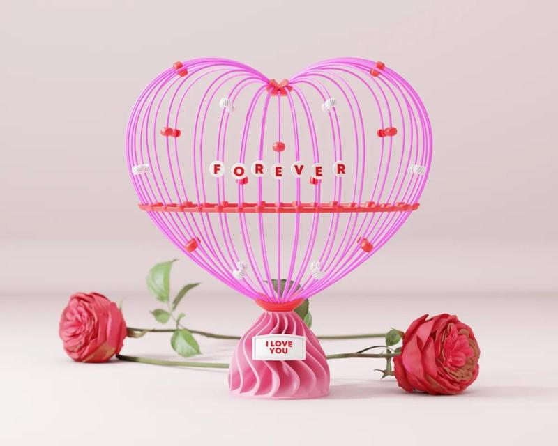 DIY Filament Heart Decor   