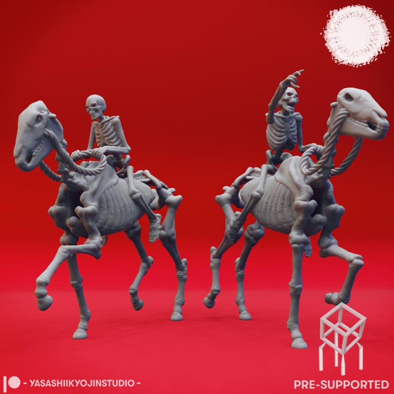 Skeleton Riders - Book of Beasts - Tabletop Miniatures (Pre-Supported)