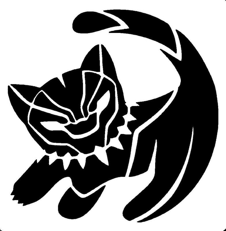 Black Panther stencil 8
