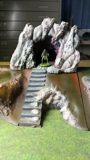 modular hill with stairs
