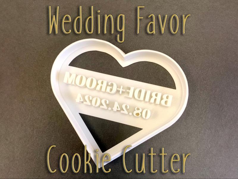 Personalized Wedding Favor Cookie Cutter