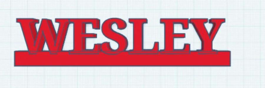 Name tag of the name Wesley   