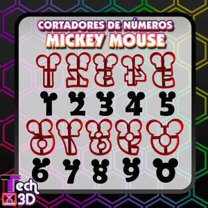 MICKEY MOUSE STYLE NUMBER CUTTERS / Mickey Mouse style number cutters