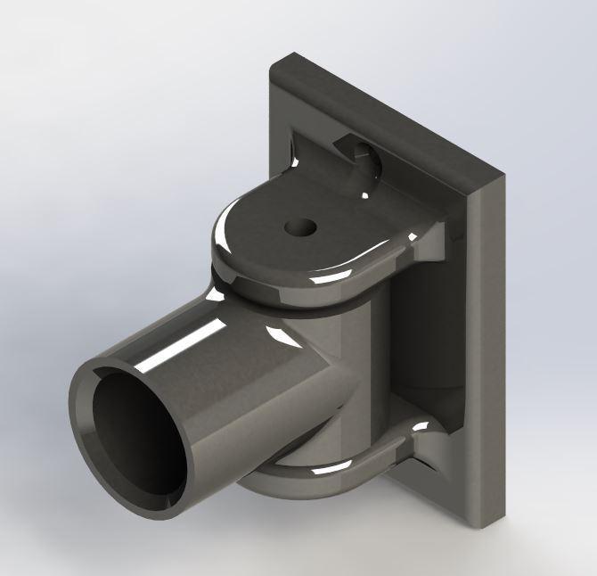 Pivoting shower curtain rod bracket