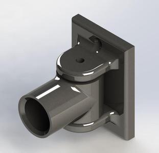 Pivoting shower curtain rod bracket