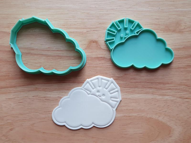 Sun and Clouds Cookie Cutter
