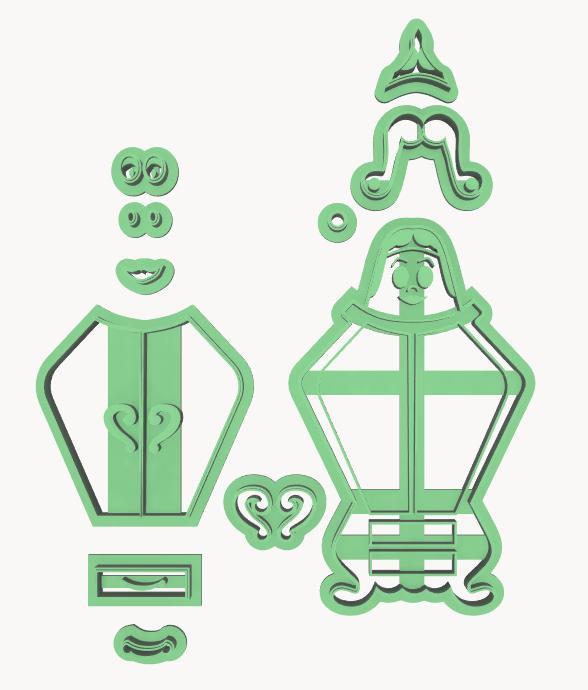 Cortador Modulado - Madame Garderobe (Filme A Bela e a Fera)