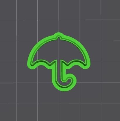 Polymer clay cutter / cookie cutter pack Umbrella shape