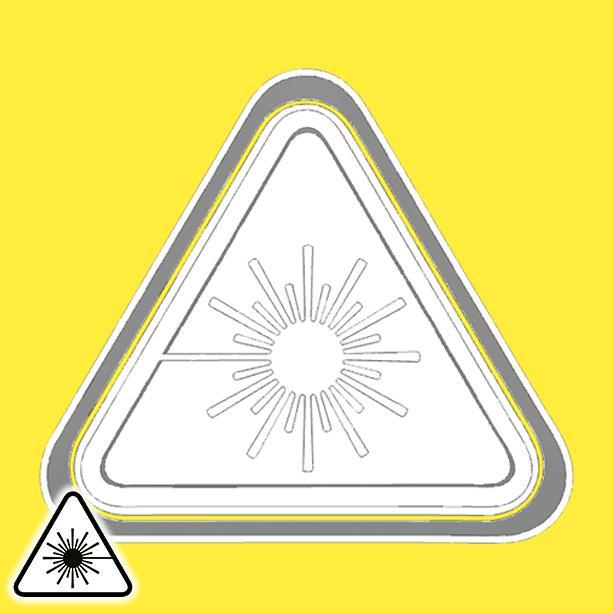 Warning sign cookie cutters - laser beam