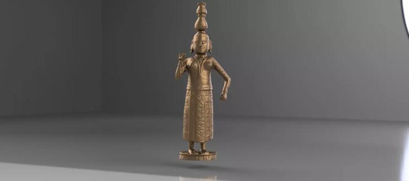 Ancient woman whit vase -  3D scan printable