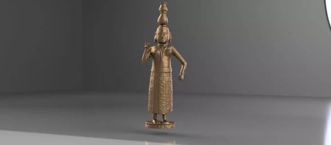 Ancient woman whit vase -  3D scan printable