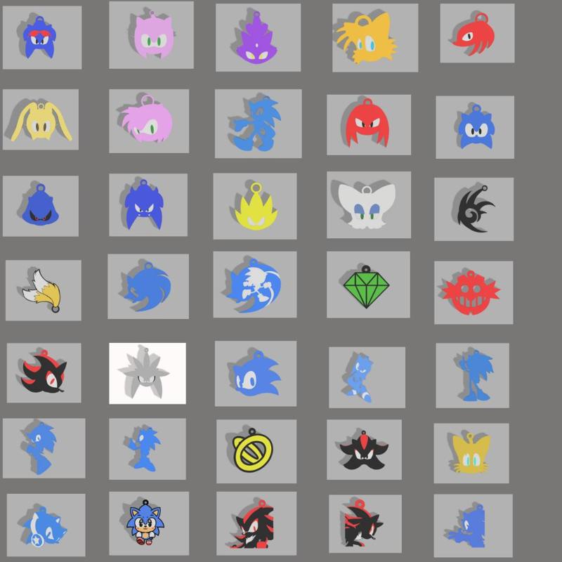 35 Sonic Keychains || 35 Sonic Keychains