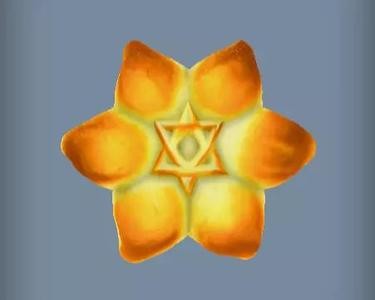 Star-shaped bread with Star of David 3d Model