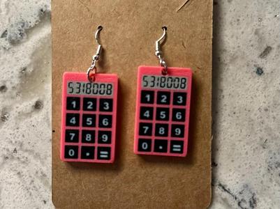 Calculator earrings