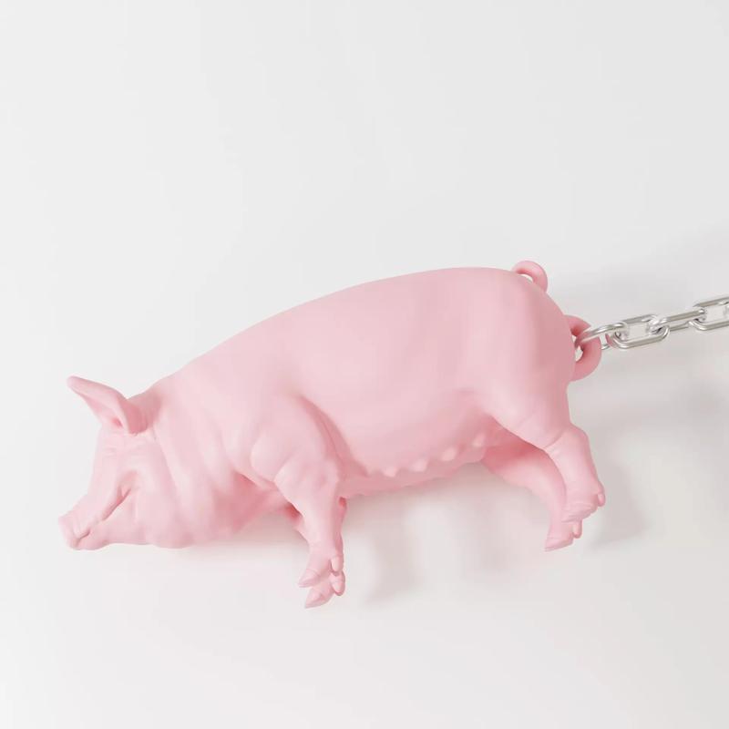 Pig stl 3d printing keychain charm pendant jewelry