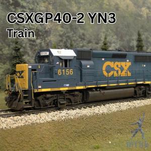 Detailed Locomotive 3D Model – Editable (CSX GP40-2 YN3 Train)