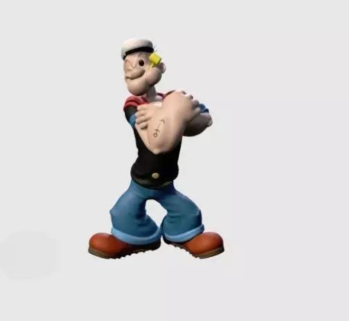 Popeye el Marino 3D Printed Artwork