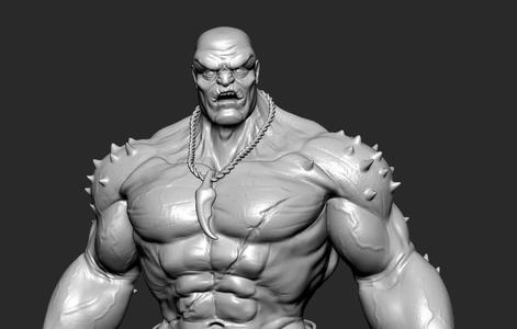orc creature statue
