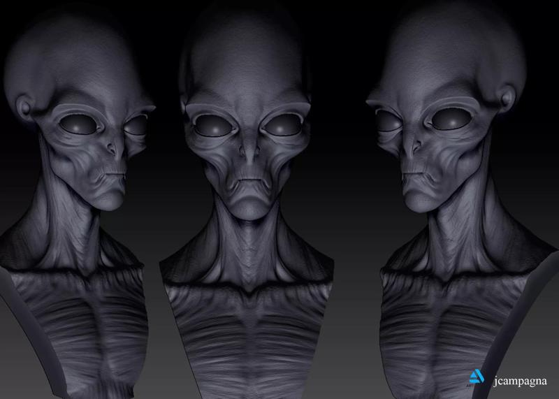 Orion Grey Alien Bust
